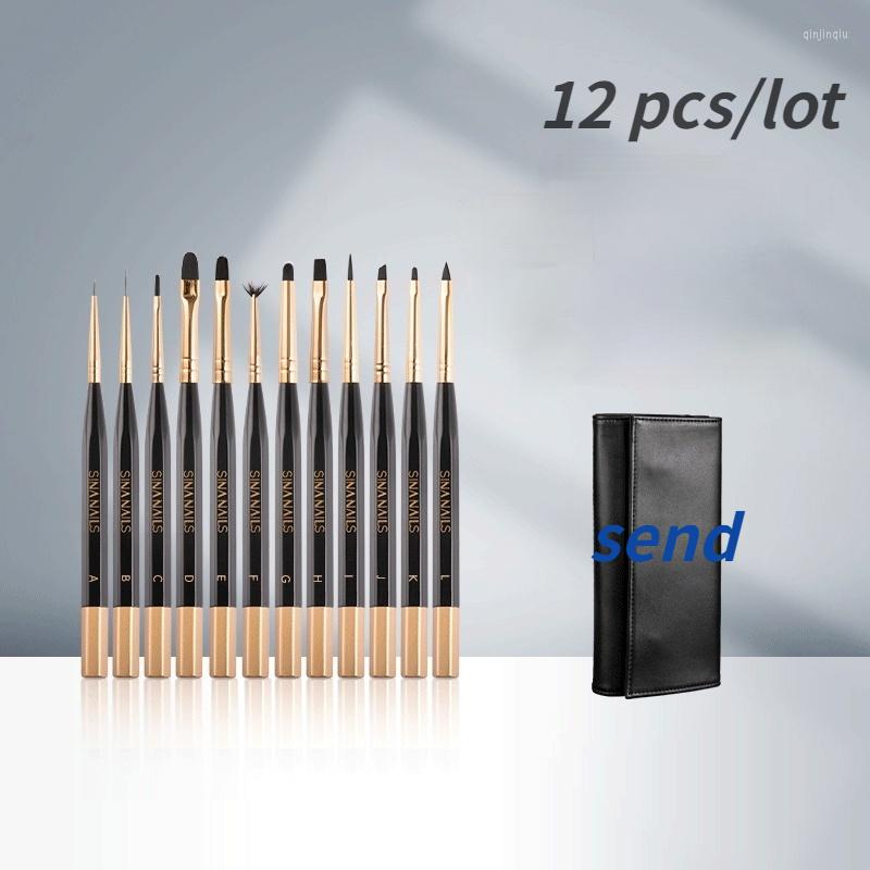 Nail Brushes 12 Pcs/Lot Brush Tools Set Potherapy Gradient Painted Carved Gilded Craftsmanship Give Leather Pencil Case
Nail Brushes 12 Pcs/Lot Brush Tools Set Potherapy Gradient Painted Carved Gilded Craftsmanship Give Leather Pencil Case