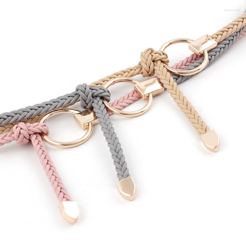 Belts Gold O Ring Buckle Weave Belt Ladies White Black Red Thin Braided Leather For Women Dresses Waistband Girl Girdle
Belts Gold O Ring Buckle Weave Belt Ladies White Black Red Thin Braided Leather For Women Dresses Waistband Girl Girdle