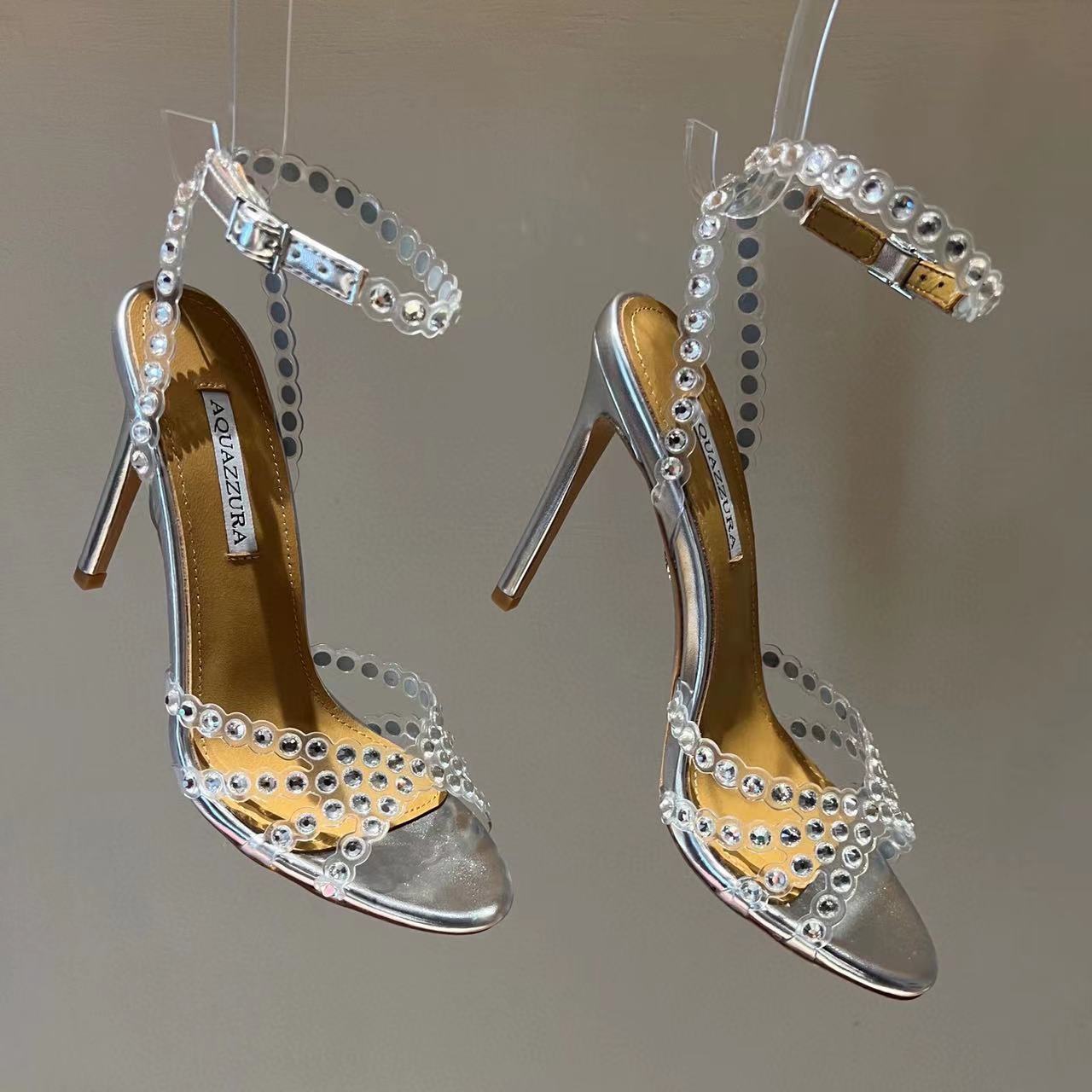 New Season Aquazzura Shoes Tequila Sandals 105 Sparkling Party Italy Clear Pvc Crystals Stiletto Heel Wedding Bride
New Season Aquazzura Shoes Tequila Sandals 105 Sparkling Party Italy Clear Pvc Crystals Stiletto Heel Wedding Bride