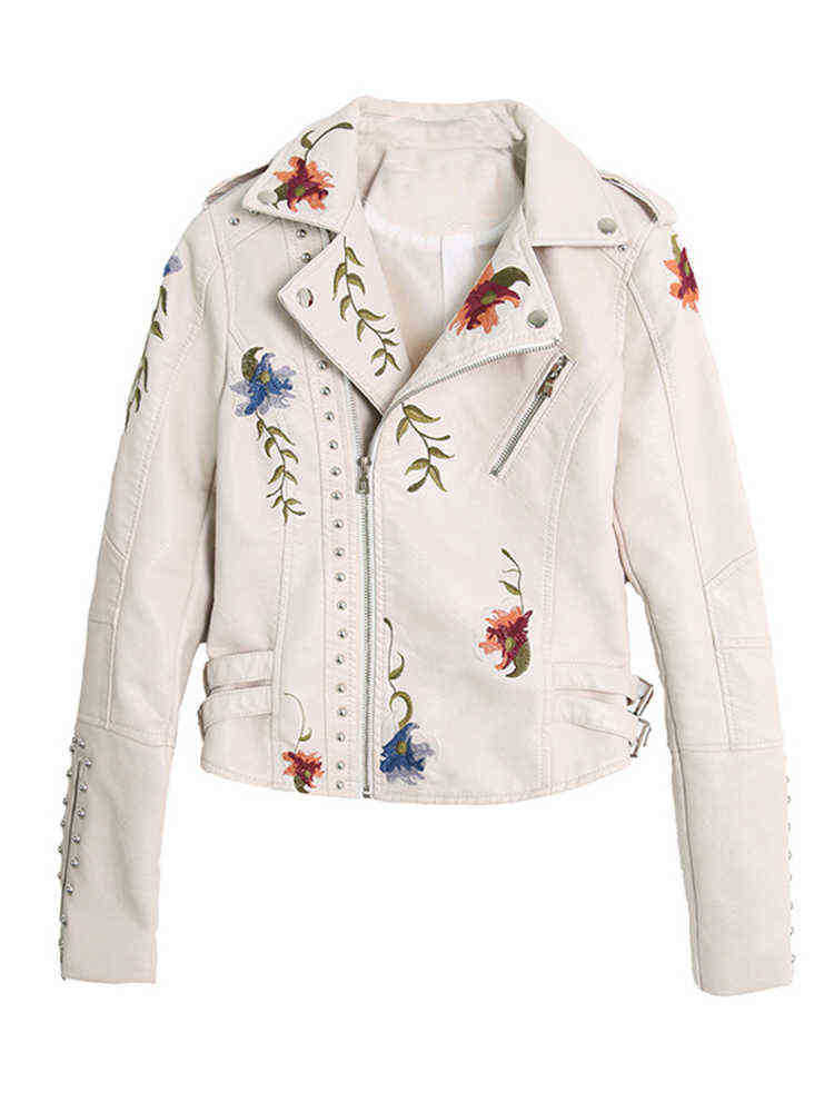 Ftlzz Women Floral Print Embroidery Faux Soft Leather Jacket Coat TurnDown Collar Casual Pu Motorcycle Black Punk Outerwear J220727
Ftlzz Women Floral Print Embroidery Faux Soft Leather Jacket Coat TurnDown Collar Casual Pu Motorcycle Black Punk Outerwear J220727