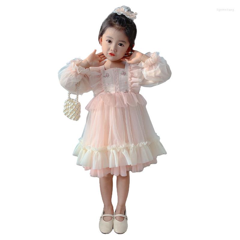 Girl Dresses Spring Girls Sweet Dress Long Sleeve Yarn Square Neck Fashion Toddler Princess, Blue
Girl Dresses Spring Girls Sweet Dress Long Sleeve Yarn Square Neck Fashion Toddler Princess, Blue