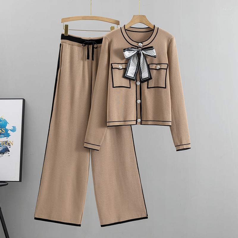 Women's Two Piece Pants 2022 Autumn Women Elegant Pleated Set Long Sleeve Bowknot Tops High Waist Wide Leg Suit Female Casual Outfits, Black
Women's Two Piece Pants 2022 Autumn Women Elegant Pleated Set Long Sleeve Bowknot Tops High Waist Wide Leg Suit Female Casual Outfits, Black