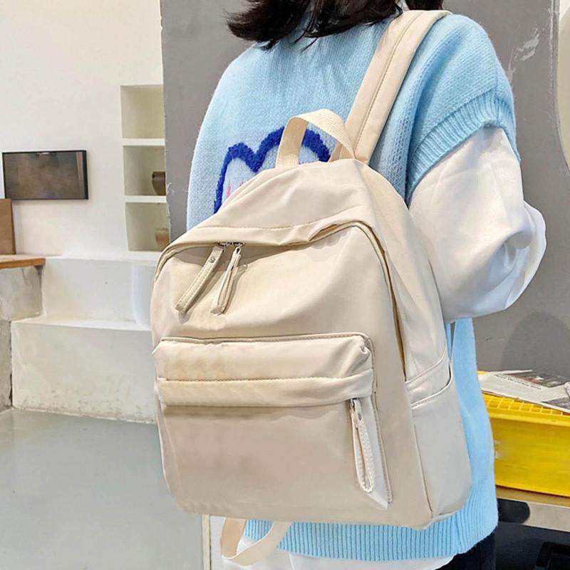 Backpack Solid Color Canvas Women Casual Zipper Travel Rucksack Large Capacity Unisex Students Teen Schoolbag Mochilas Escolares, Beige
Backpack Solid Color Canvas Women Casual Zipper Travel Rucksack Large Capacity Unisex Students Teen Schoolbag Mochilas Escolares, Beige
