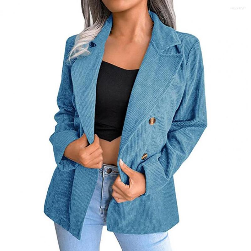 Women' Suits Notched Collar Versatile Commuting Style Office Lady Double Breasted Suit Coat Corduroy Blazer Workwear, Black
Women' Suits Notched Collar Versatile Commuting Style Office Lady Double Breasted Suit Coat Corduroy Blazer Workwear, Black