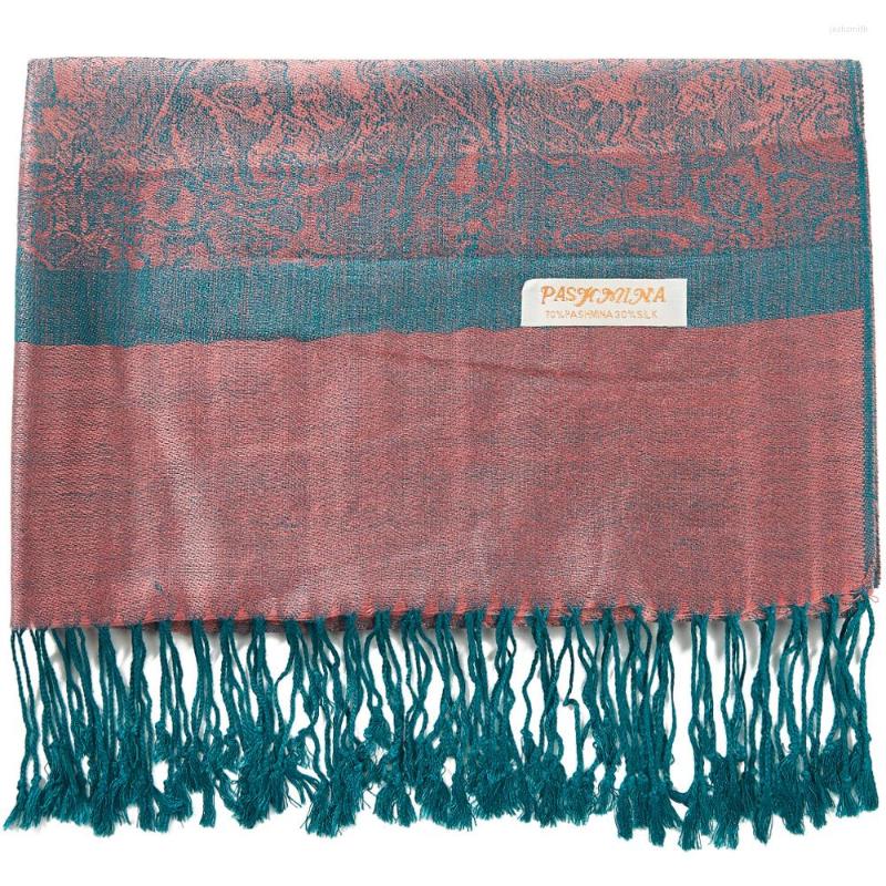 Scarves Silk Pashmina Scarf Jacquard Warp Cashmere Head Spring Autumn Winter Long 2 Tones Soft Large Rose Teal
Scarves Silk Pashmina Scarf Jacquard Warp Cashmere Head Spring Autumn Winter Long 2 Tones Soft Large Rose Teal