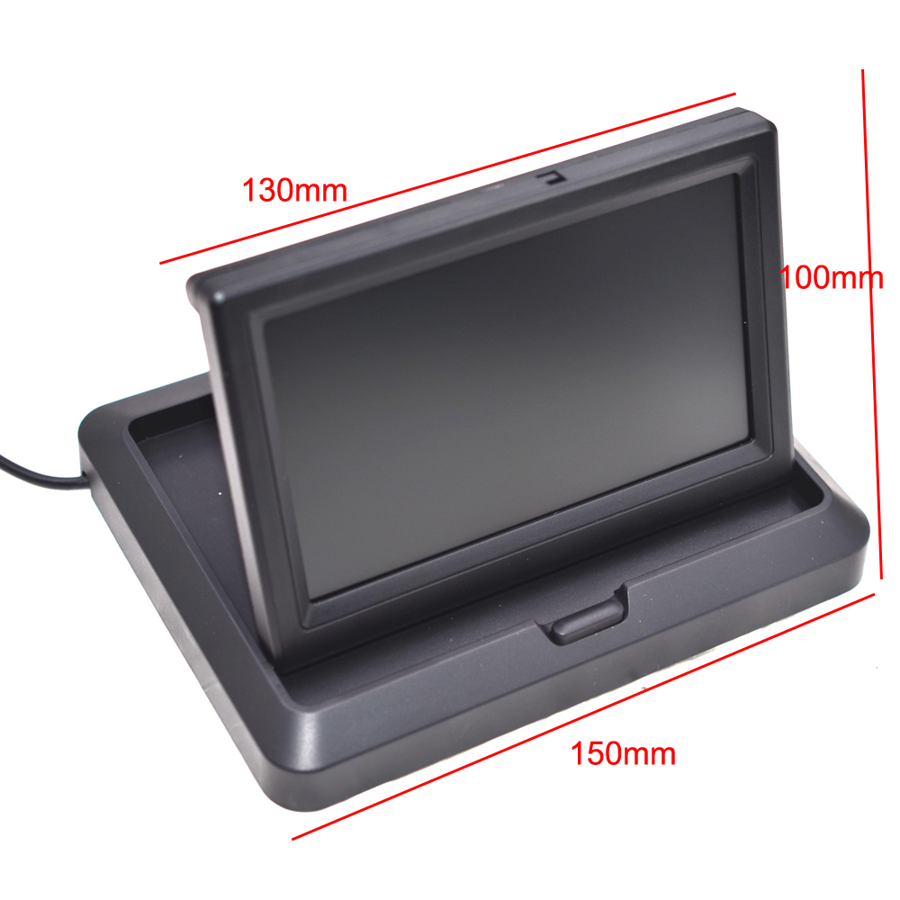 5 Inch Car Monitor 800 480 TFT LCD Foldable Reverse Car Parking Camera with 12 LED Night Vision