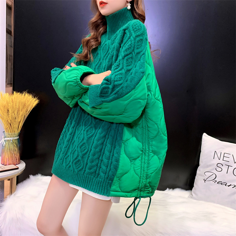 Women's Sweaters Spliced Winter Super Warm Highneck Midlength Women Sweater Loose Lazy Style Thick Top Coat Y2k Sueter Mujer Invierno 221111, 12
Women's Sweaters Spliced Winter Super Warm Highneck Midlength Women Sweater Loose Lazy Style Thick Top Coat Y2k Sueter Mujer Invierno 221111, 12