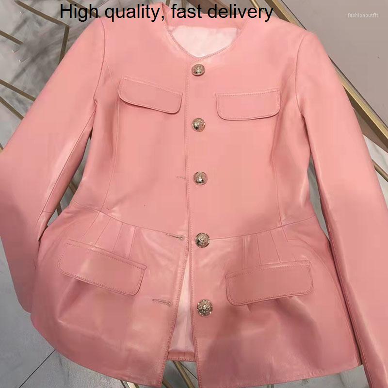 Women' Leather Pure Color Women Real Sheepskin O-neck Collar Short Coat Spring/Autumn Office Lady Long Sleeve Outer Wear Genuine Jacket
Women' Leather Pure Color Women Real Sheepskin O-neck Collar Short Coat Spring/Autumn Office Lady Long Sleeve Outer Wear Genuine Jacket