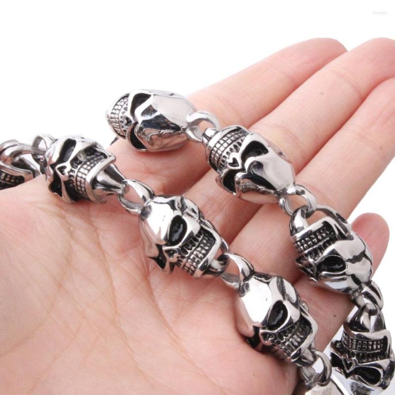 Chains 15mm Heavy Cool Stainless Steel Silver Color&Black Skeleton Biker Jewelry Men's Necklace Christmas Gift 28inch
Chains 15mm Heavy Cool Stainless Steel Silver Color&Black Skeleton Biker Jewelry Men's Necklace Christmas Gift 28inch