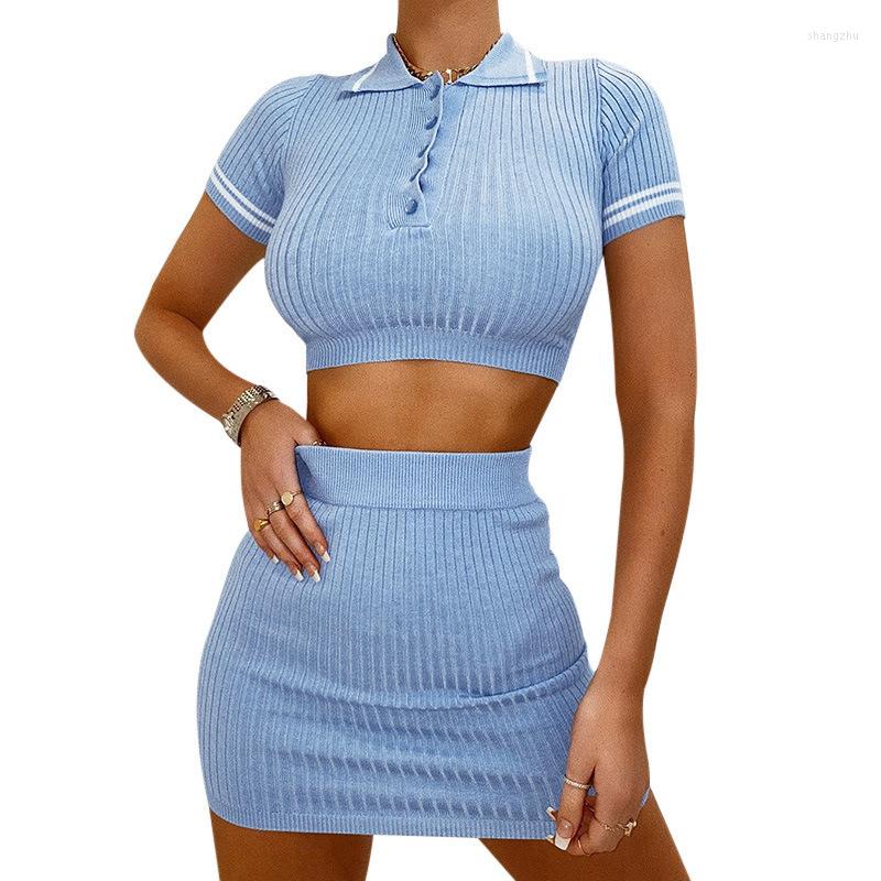 Work Dresses Plus Size Knitting Ribbed Fashion Women Two Piece Sets Short Sleeve Casual Bodycon Outfits Button Crop Top And Skirt Co-ord Set, Blue
Work Dresses Plus Size Knitting Ribbed Fashion Women Two Piece Sets Short Sleeve Casual Bodycon Outfits Button Crop Top And Skirt Co-ord Set, Blue