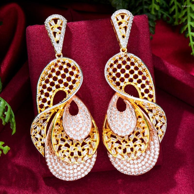 Dangle Earrings Kellybola Luxury Shiny Original Design For Noble Women Bridal Wedding Jewelry Full Multicolor CZ High Quality
Dangle Earrings Kellybola Luxury Shiny Original Design For Noble Women Bridal Wedding Jewelry Full Multicolor CZ High Quality