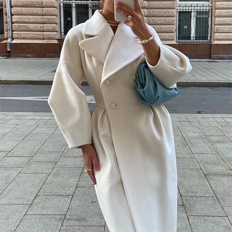 Womens Wool Blends Autumn Lantern Sleeve Women Woolen Coat Lapel DoubleBreasted Office Lady Long Jackets Windbreaker Thick Streetwear Female Coats 221113, Blue
Womens Wool Blends Autumn Lantern Sleeve Women Woolen Coat Lapel DoubleBreasted Office Lady Long Jackets Windbreaker Thick Streetwear Female Coats 221113, Blue