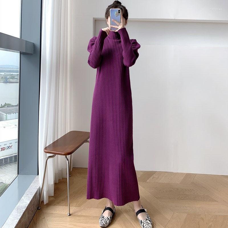 Casual Dresses Fall Winter Simple Fashion Half High Neck Puff Sleeve Knitted Dress Long Sweater Female Trendy Korean Clothes Y1381, Black
Casual Dresses Fall Winter Simple Fashion Half High Neck Puff Sleeve Knitted Dress Long Sweater Female Trendy Korean Clothes Y1381, Black