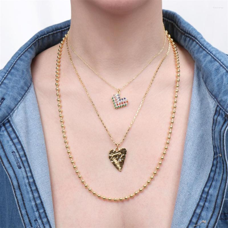 Chains Necklace For Women Multi-layer Punk Metal Love Heart Zircon Pendant Fashion Clavicle Chain
Chains Necklace For Women Multi-layer Punk Metal Love Heart Zircon Pendant Fashion Clavicle Chain