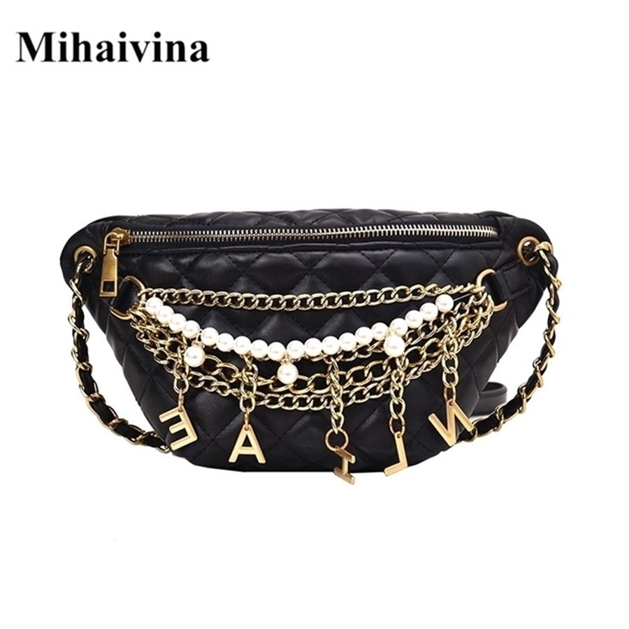 Mihaivina Women Belt Bag Pearl Waist Ladies Leather Fanny Pack Handy Chain Girl Chest Crossbody Shoulder 220218247g, Black
Mihaivina Women Belt Bag Pearl Waist Ladies Leather Fanny Pack Handy Chain Girl Chest Crossbody Shoulder 220218247g, Black