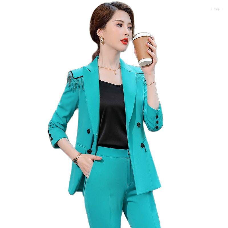 Women' Two Piece Pants Formal Uniform Designs Pantsuits With And Jackets Coat For Women Autumn Winter Business Work Wear Blazers, White
Women' Two Piece Pants Formal Uniform Designs Pantsuits With And Jackets Coat For Women Autumn Winter Business Work Wear Blazers, White
