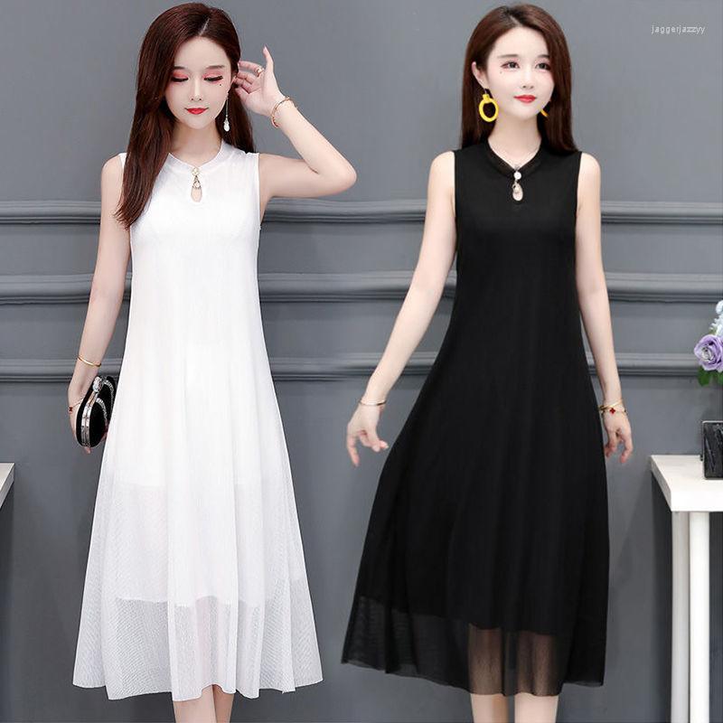 Casual Dresses Women Summer Dress Fashion Female Round- Neck Sleeveless Plus Size 5XL Slim Knee-Length Sling Midi Soild YM195, Black
Casual Dresses Women Summer Dress Fashion Female Round- Neck Sleeveless Plus Size 5XL Slim Knee-Length Sling Midi Soild YM195, Black