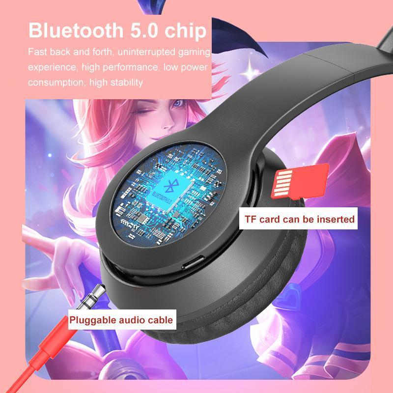 Cell Phone Earphones Wired Overhead Headphones Gaming Earphone Wireless Bluetooth Headset With Microphone Sport Earbud Hands H7931