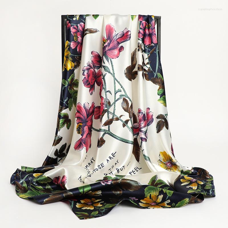 Scarves Fashion Woman Scarf FLOWER Pattern Print 90 Square Sun Protection Shawls Ornaments Decoration Headdress Gift
Scarves Fashion Woman Scarf FLOWER Pattern Print 90 Square Sun Protection Shawls Ornaments Decoration Headdress Gift