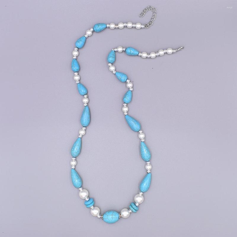 Choker Handmade Natural Freshwater Pearls Blue White Stone Necklace For Women Costume Charm Jewelry Accessories Bohemian Ethnic Fashion
Choker Handmade Natural Freshwater Pearls Blue White Stone Necklace For Women Costume Charm Jewelry Accessories Bohemian Ethnic Fashion