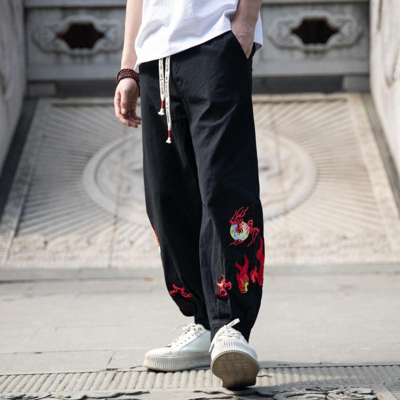 Men's Pants Nezha Wheel Embroidery Cotton Linen Sports Chinese Plus Size Fashion Casual Sweatpants Men Clothing Harajuku Joggers, Black
Men's Pants Nezha Wheel Embroidery Cotton Linen Sports Chinese Plus Size Fashion Casual Sweatpants Men Clothing Harajuku Joggers, Black