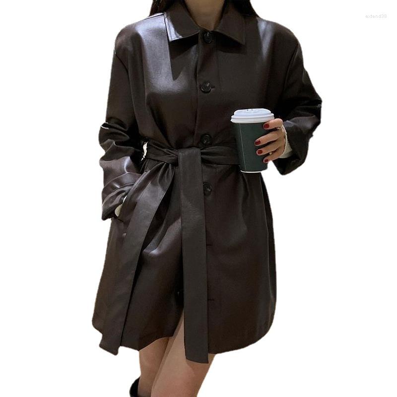 Women's Leather Black Coat. Women's Autumn Midi Length Waist Coat Office Ladt Brown Pockets High Street & Suede Clothes
Women's Leather Black Coat. Women's Autumn Midi Length Waist Coat Office Ladt Brown Pockets High Street & Suede Clothes