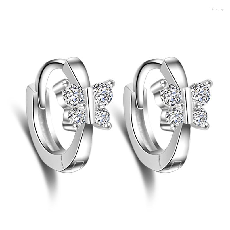 Hoop Earrings S925 Silver Earring Cute CZ Butterfly For Women Wedding Gift Lady Girl Fashion Jewelry
Hoop Earrings S925 Silver Earring Cute CZ Butterfly For Women Wedding Gift Lady Girl Fashion Jewelry