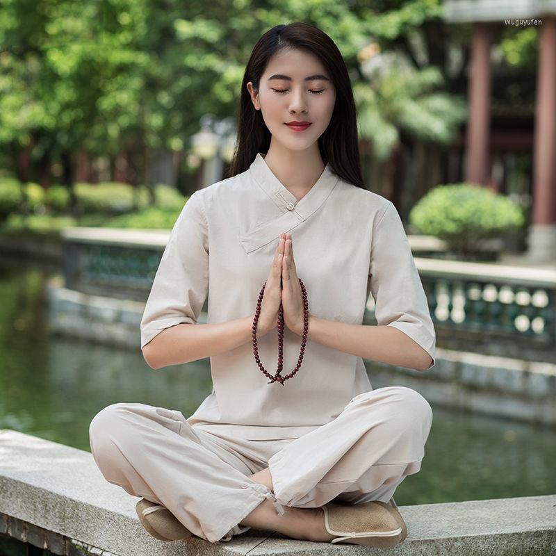 Ethnic Clothing 12colors Women Yoga Clothes Chinese Style Zen Tang Suit Elegant Hanfu Cotton Linen Qipao Tops Pants Oriental Set
Ethnic Clothing 12colors Women Yoga Clothes Chinese Style Zen Tang Suit Elegant Hanfu Cotton Linen Qipao Tops Pants Oriental Set