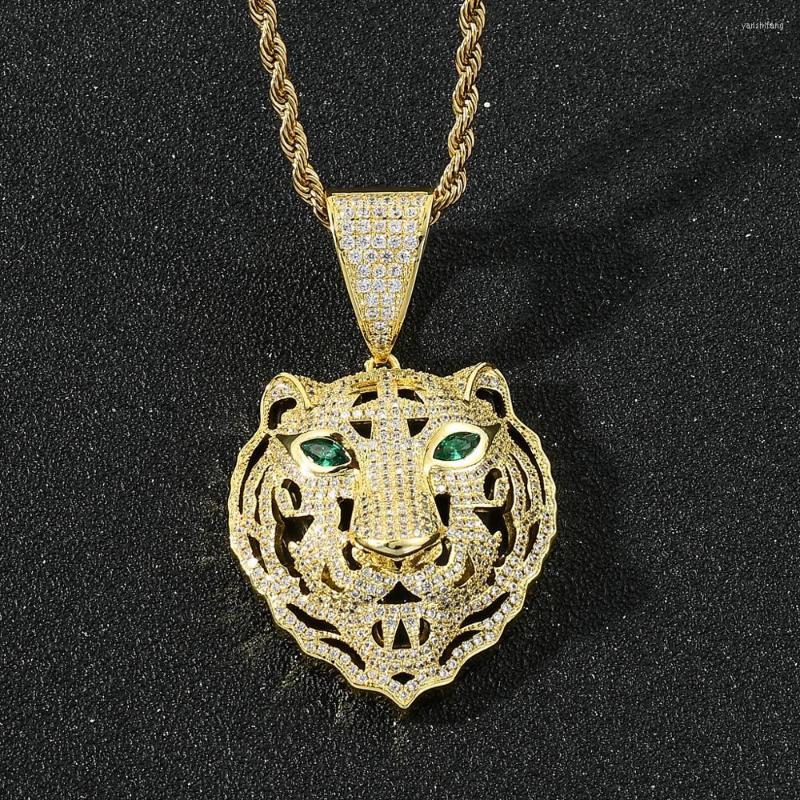 Pendant Necklaces Hip Hop Iced Out Rock Animal Tiger Head Necklace For Men Jewelry Gifts Gold Silver Color With 24 Inch Rope Chain 
Pendant Necklaces Hip Hop Iced Out Rock Animal Tiger Head Necklace For Men Jewelry Gifts Gold Silver Color With 24 Inch Rope Chain