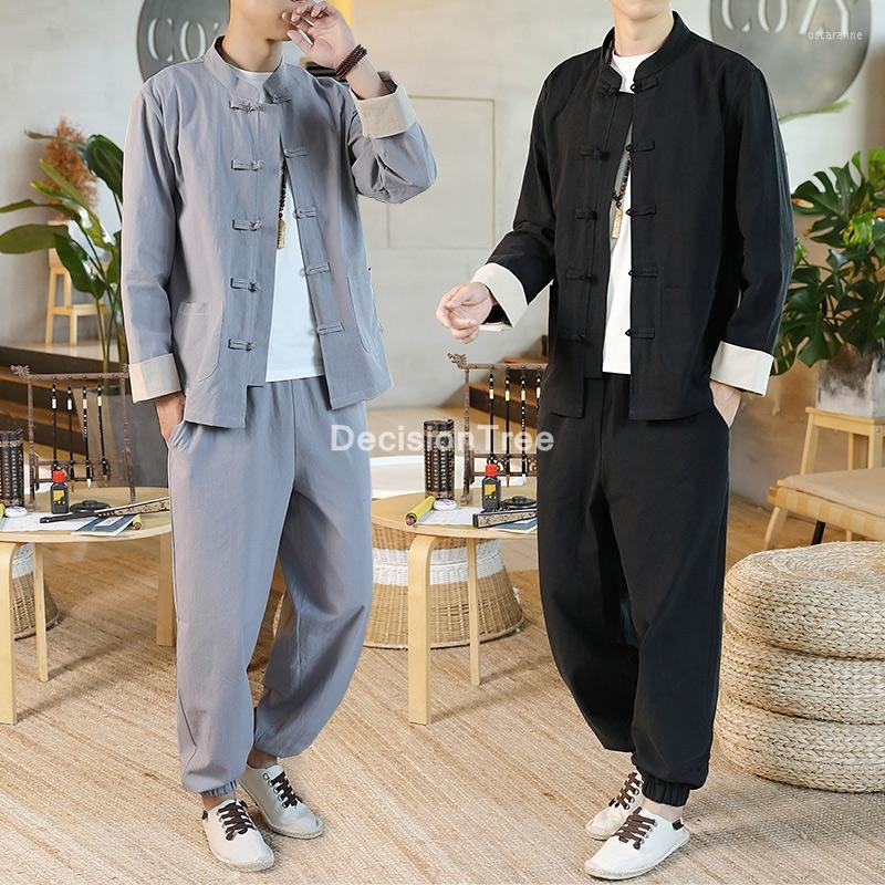Ethnic Clothing 2022 Men's Satin Suit Chinese Designer Wu Shu Uniform Tai Long Sleeve Shirt Pant Sets
Ethnic Clothing 2022 Men's Satin Suit Chinese Designer Wu Shu Uniform Tai Long Sleeve Shirt Pant Sets