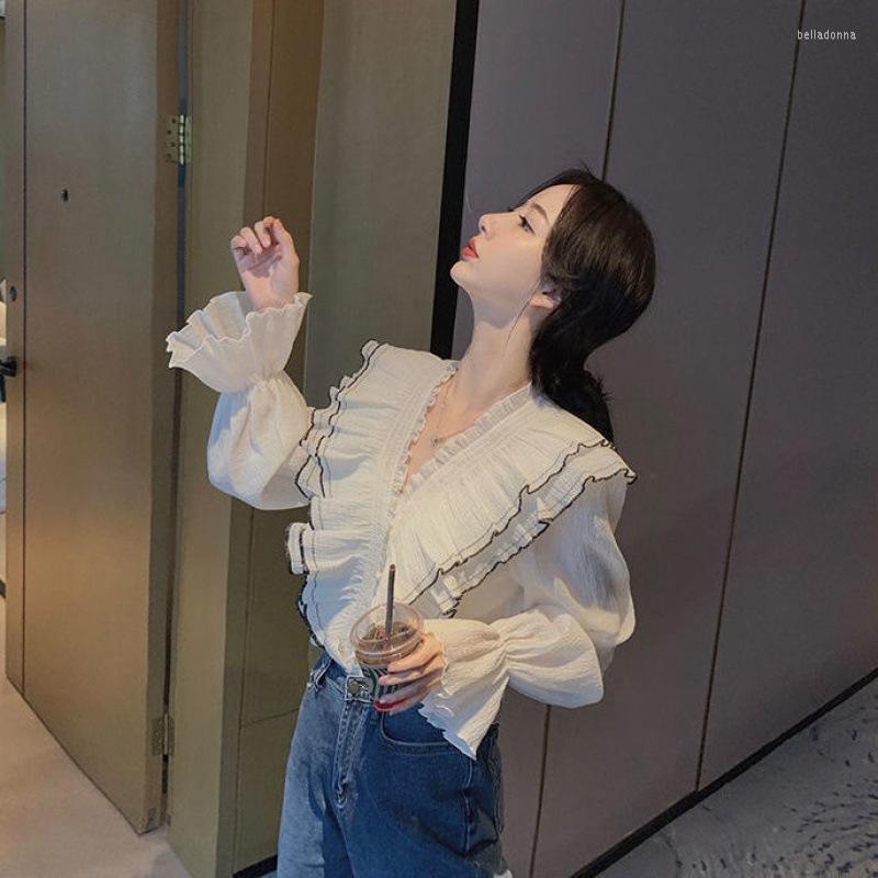 Women' Blouses 2022 Spring Up Shirt Loose Casual Blouse Chiffon Shirts Women Korean Temperament V-Neck Woman Flared Sleeve, Photo color
Women' Blouses 2022 Spring Up Shirt Loose Casual Blouse Chiffon Shirts Women Korean Temperament V-Neck Woman Flared Sleeve, Photo color