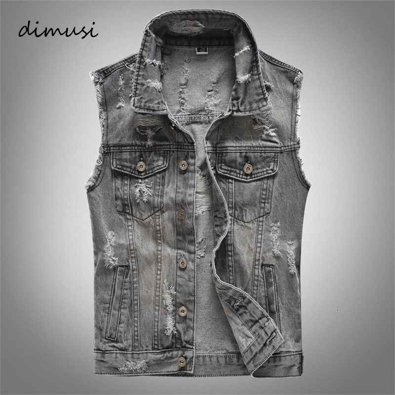 Men's Vests DIMUSI Spring Autumn Vintage Design Mens Denim Vest Male Retor Sleeveless Jackets Men Ripped Hole Jean Waistcoats Clothing 5XL 221114, Grey
Men's Vests DIMUSI Spring Autumn Vintage Design Mens Denim Vest Male Retor Sleeveless Jackets Men Ripped Hole Jean Waistcoats Clothing 5XL 221114, Grey