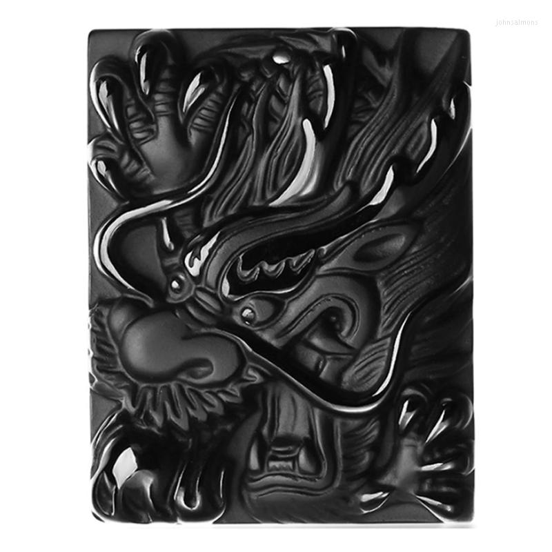 Pendant Necklaces Natural Obsidian Dragon Head Jade Jewelry Men Women Square Carved Lucky To Ward Off Evil Spirits Amulet Necklace
Pendant Necklaces Natural Obsidian Dragon Head Jade Jewelry Men Women Square Carved Lucky To Ward Off Evil Spirits Amulet Necklace