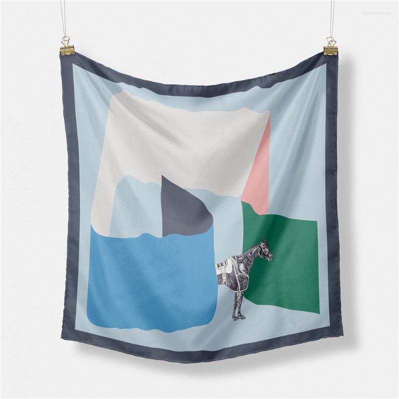 Scarves Twill Silk Scarf Woman Geometric Painting Square Wraps Bandana Small Hijab Foulards Tie Headband Neckerchief 53CM
Scarves Twill Silk Scarf Woman Geometric Painting Square Wraps Bandana Small Hijab Foulards Tie Headband Neckerchief 53CM