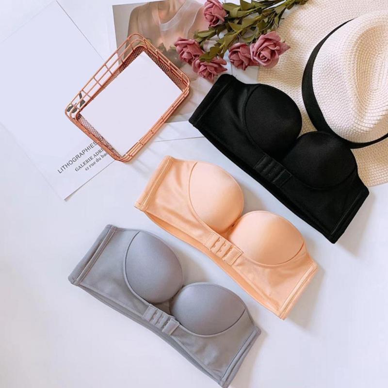 Bustiers & Corsets Women Sexy Strapless Bra Push Up Seamless Invisible Bras Half Cup Brassiere Dress Wedding Underwear, Grey
Bustiers & Corsets Women Sexy Strapless Bra Push Up Seamless Invisible Bras Half Cup Brassiere Dress Wedding Underwear, Grey