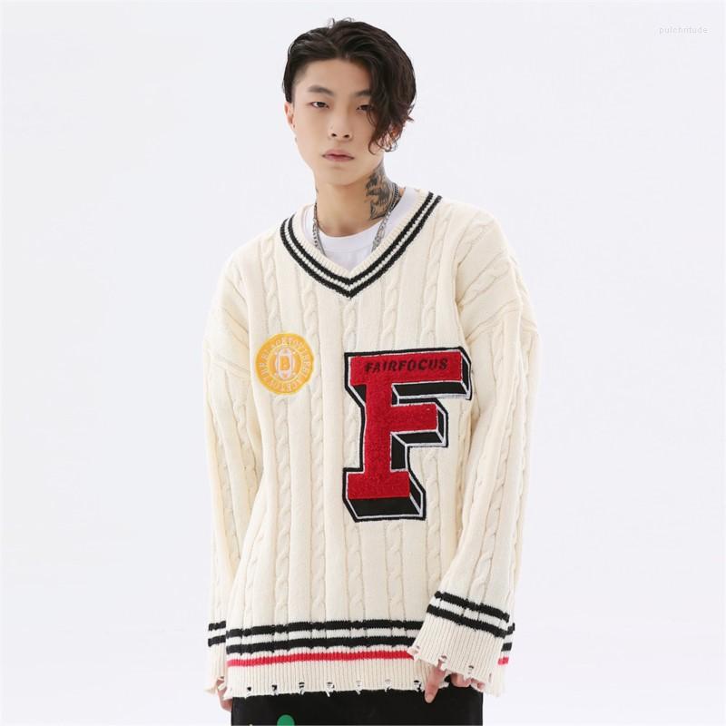 Men's Sweaters GTDOM Letters Embroidery Color Blocking V-Neck Sweater High Street Casual Fashion Ins Korean Loose Holes, Black
Men's Sweaters GTDOM Letters Embroidery Color Blocking V-Neck Sweater High Street Casual Fashion Ins Korean Loose Holes, Black