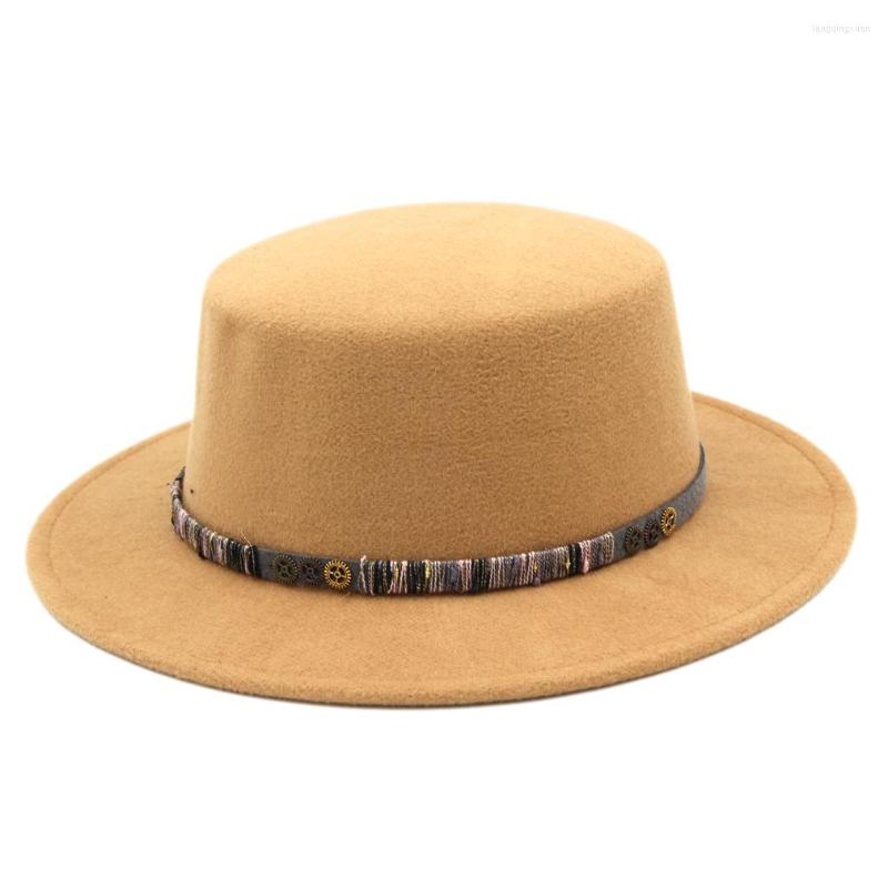 Berets Mistdawn Women Men Boater Hat Bowler Sailor Wide Brim Flat Top Caps Wool Blend Size 56-58cm Handworked Hatband For Party, Black
Berets Mistdawn Women Men Boater Hat Bowler Sailor Wide Brim Flat Top Caps Wool Blend Size 56-58cm Handworked Hatband For Party, Black