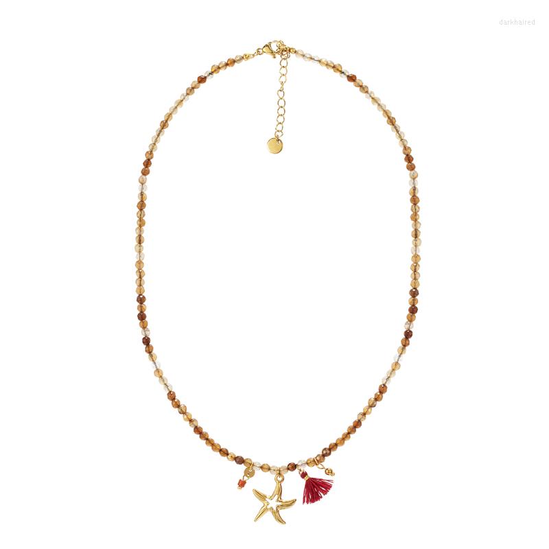 Chains Handmade Natural Stone Beads Chain Necklaces For Women Stainless Steel Starfish Pendant Collar Necklace Bohemian Jewelry Gift
Chains Handmade Natural Stone Beads Chain Necklaces For Women Stainless Steel Starfish Pendant Collar Necklace Bohemian Jewelry Gift