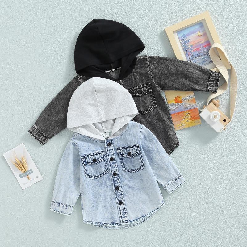 Jackets 1-5Years Toddler Kids Baby Boys Hooded Coats Casual Spring Autumn Long Sleeve Button Down Patchwork Denim Boy Outwear, Black
Jackets 1-5Years Toddler Kids Baby Boys Hooded Coats Casual Spring Autumn Long Sleeve Button Down Patchwork Denim Boy Outwear, Black