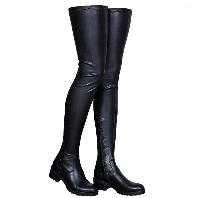 Boots Gnazhee Women's Fashion Casual Comfy Walking Zipper Over The Knee Thigh High Shoes, Black 
Boots Gnazhee Women's Fashion Casual Comfy Walking Zipper Over The Knee Thigh High Shoes, Black