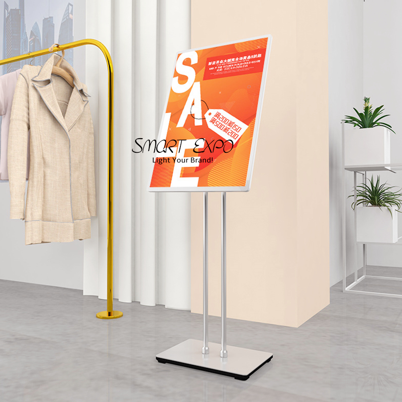 Floor Standing Advertising Display Board Backlit Poster Sign Holder for A1 Printed Posters