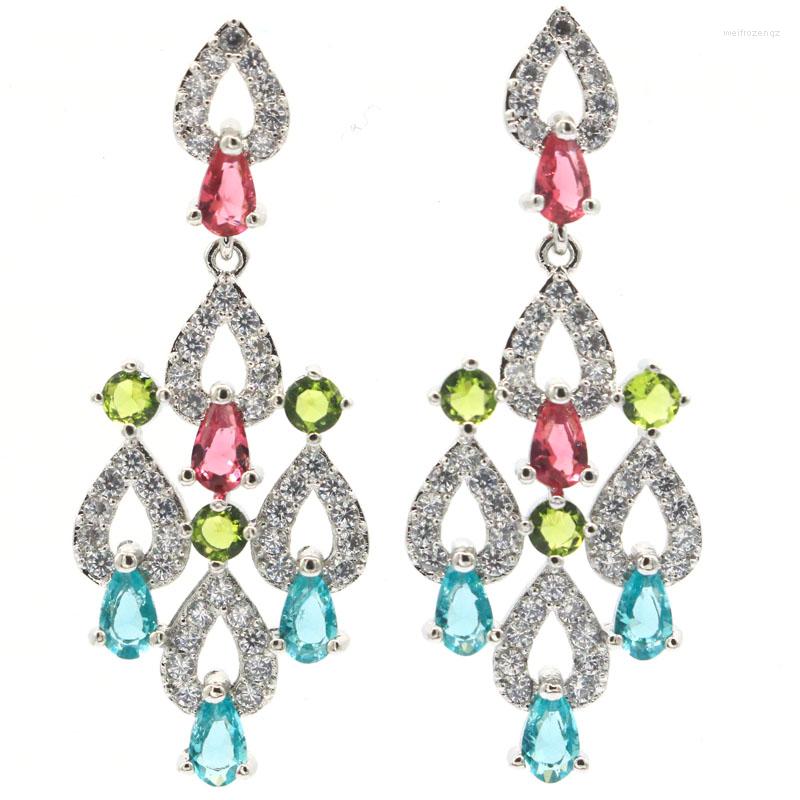 Stud Earrings 38x16mm Multi Color Aquamarine Garnet Peridot Cubic Zircon Fine Jewerlry Bride Wedding Dating Silver Pendant
Stud Earrings 38x16mm Multi Color Aquamarine Garnet Peridot Cubic Zircon Fine Jewerlry Bride Wedding Dating Silver Pendant