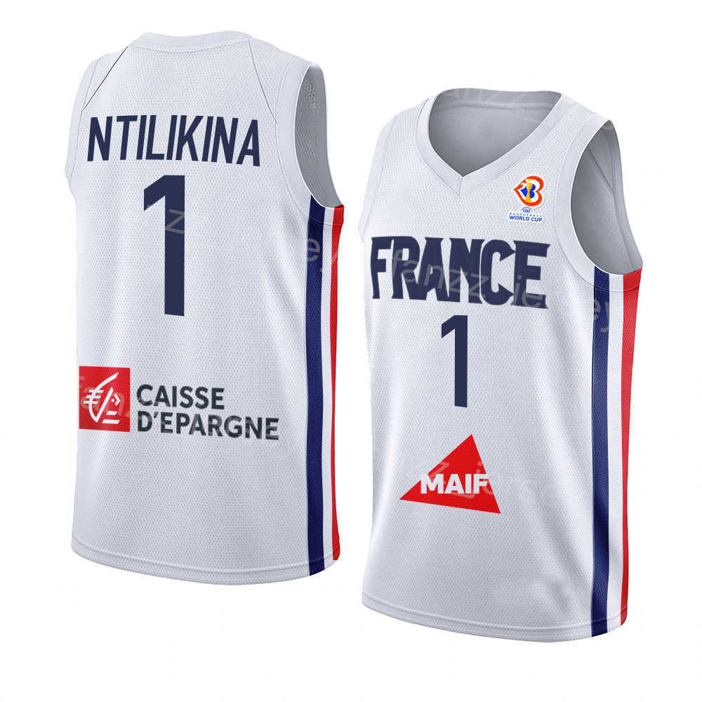 Basketball Jerseys Print National Team Basketball France Jersey 2022 EuroBasket 7 Guerschon Yabusele Evan Fournier Rudy Gobert Vincent Poirier Thomas Heurtel