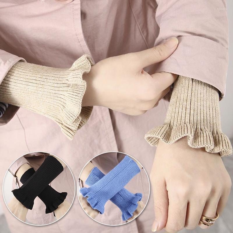Knee Pads Women Knitted Arm Sleeves Winter Warmer Wrist Pleated False Cuffs Elastic Solid Color Detachable DIY Decorative Sleeve
Knee Pads Women Knitted Arm Sleeves Winter Warmer Wrist Pleated False Cuffs Elastic Solid Color Detachable DIY Decorative Sleeve