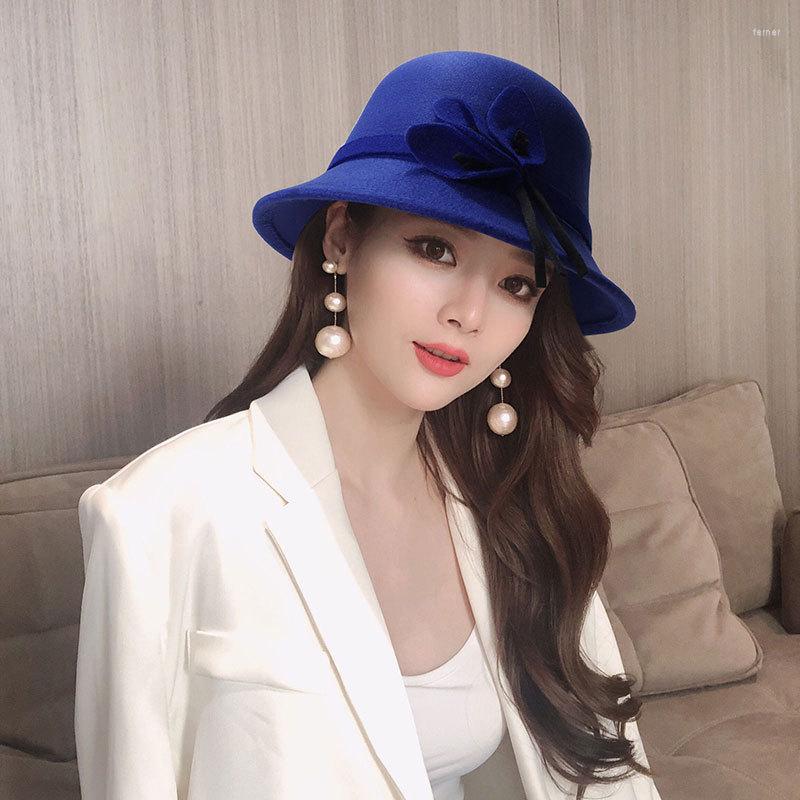 Berets Autumn Winter Fedoras Women Hat Elegant Vintage Bowknot Wool Ladies Dome Felt Wedding Jazz Cap Female Bow Bowler
Berets Autumn Winter Fedoras Women Hat Elegant Vintage Bowknot Wool Ladies Dome Felt Wedding Jazz Cap Female Bow Bowler