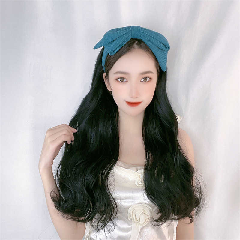 Women's Hair Wigs Lace Synthetic s Slacker's Hairband Integrated Seaml Long Curly Hair Net Red Band Big Wave Wig, Black
Women's Hair Wigs Lace Synthetic s Slacker's Hairband Integrated Seaml Long Curly Hair Net Red Band Big Wave Wig, Black