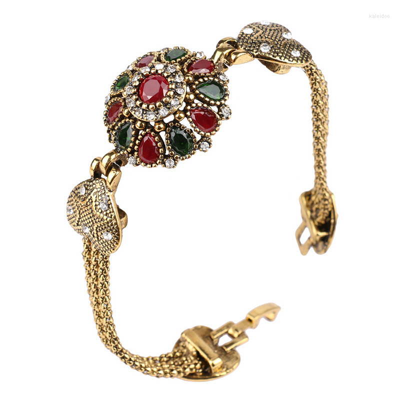 Charm Bracelets Fashion Vintage Floral For Women Gold Plated Resin Rhinestone Charms Bracelet Luxury Wedding Jewelry Party Gifts
Charm Bracelets Fashion Vintage Floral For Women Gold Plated Resin Rhinestone Charms Bracelet Luxury Wedding Jewelry Party Gifts