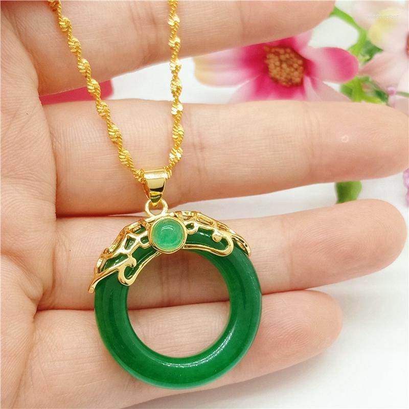 Pendant Necklaces Chalcedony Circle Chain Yellow Gold Filled Classic Womens Pretty Necklace Gift
Pendant Necklaces Chalcedony Circle Chain Yellow Gold Filled Classic Womens Pretty Necklace Gift