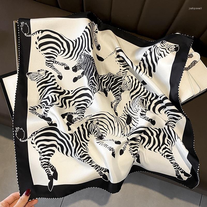 Scarves Zebra Print Silk Neckerchief Necktie Women Square Head Hijab For Hair Wrapping 68 68cm
Scarves Zebra Print Silk Neckerchief Necktie Women Square Head Hijab For Hair Wrapping 68 68cm