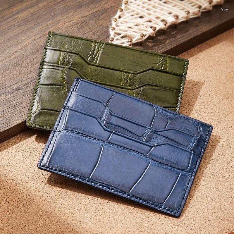 Card Holders 2022 Handmade American Alligator Leather Men's Bag Luxury Small Thin Holder Pocket Women Simple Clip 40, Blue
Card Holders 2022 Handmade American Alligator Leather Men's Bag Luxury Small Thin Holder Pocket Women Simple Clip 40, Blue